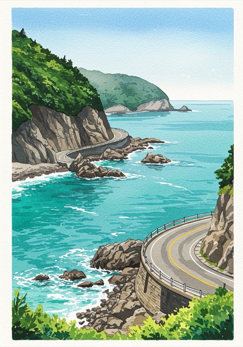 海沿いの絶景ロード